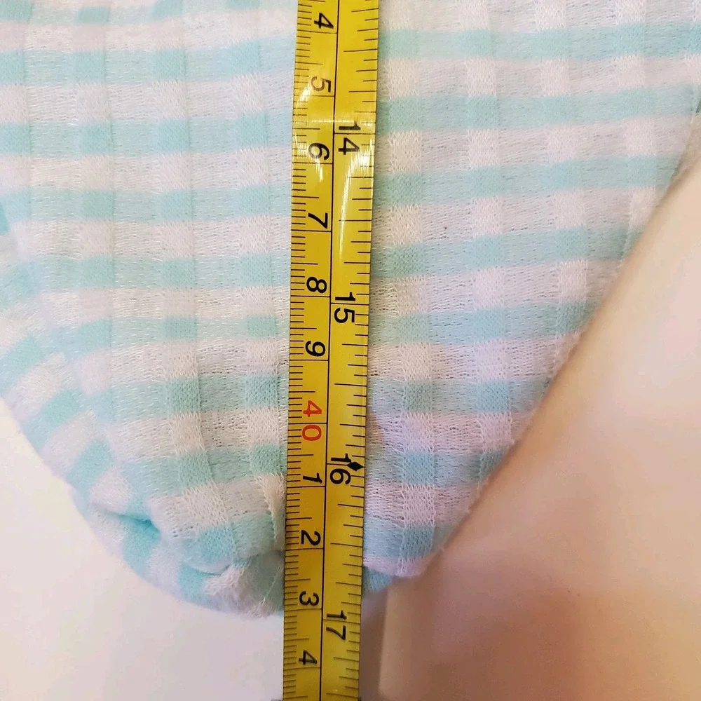 Vintage‎ Babygro Striped Bunny Rabbit Easter Sleeper Made In Usa Size Small